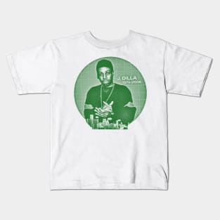 26 j dilla - green solid style, Kids T-Shirt